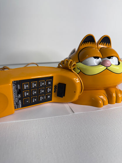 #22  Vintage Tyco Garfield Telephone – 1980s Cat Phone with Original Box