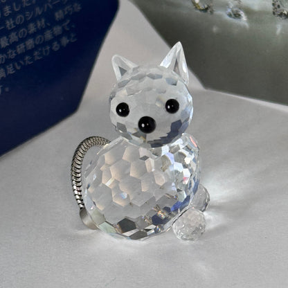 Swarovski Silver Crystal Mini Cat Figurine (Art. 7659 NR 031 000) 21/1
