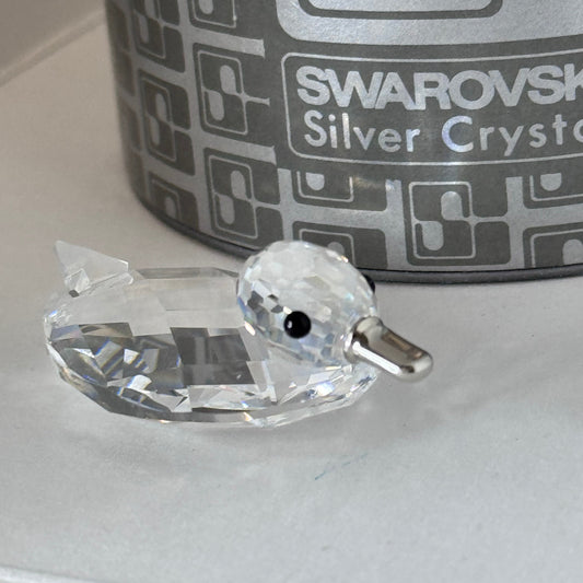 Swarovski Silver Crystal Mini Duck Figurine (Art. 7653 NR 045 000) 23/1