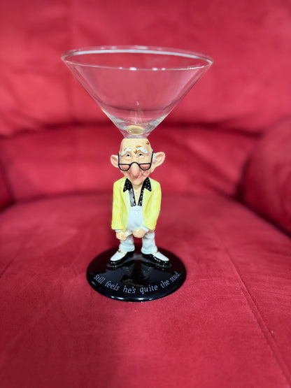 Westland Giftware Coots “Martini Stud” Novelty Martini Glass.Vintage Novelty Old Man Martini Cocktail Glass – Humorous Barware