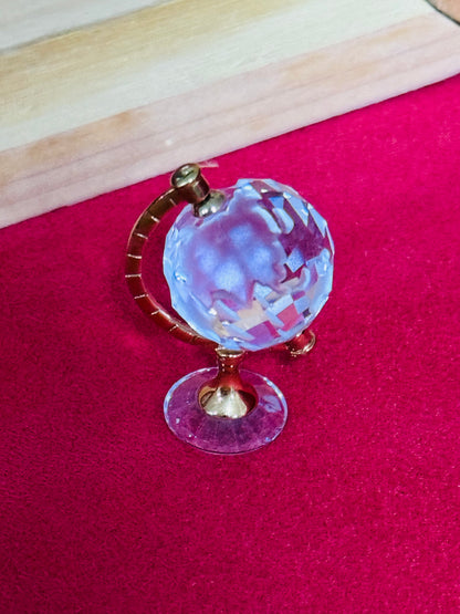 Swarovski Crystal Memories Mini Globe Figurine – Gold Tone Stand