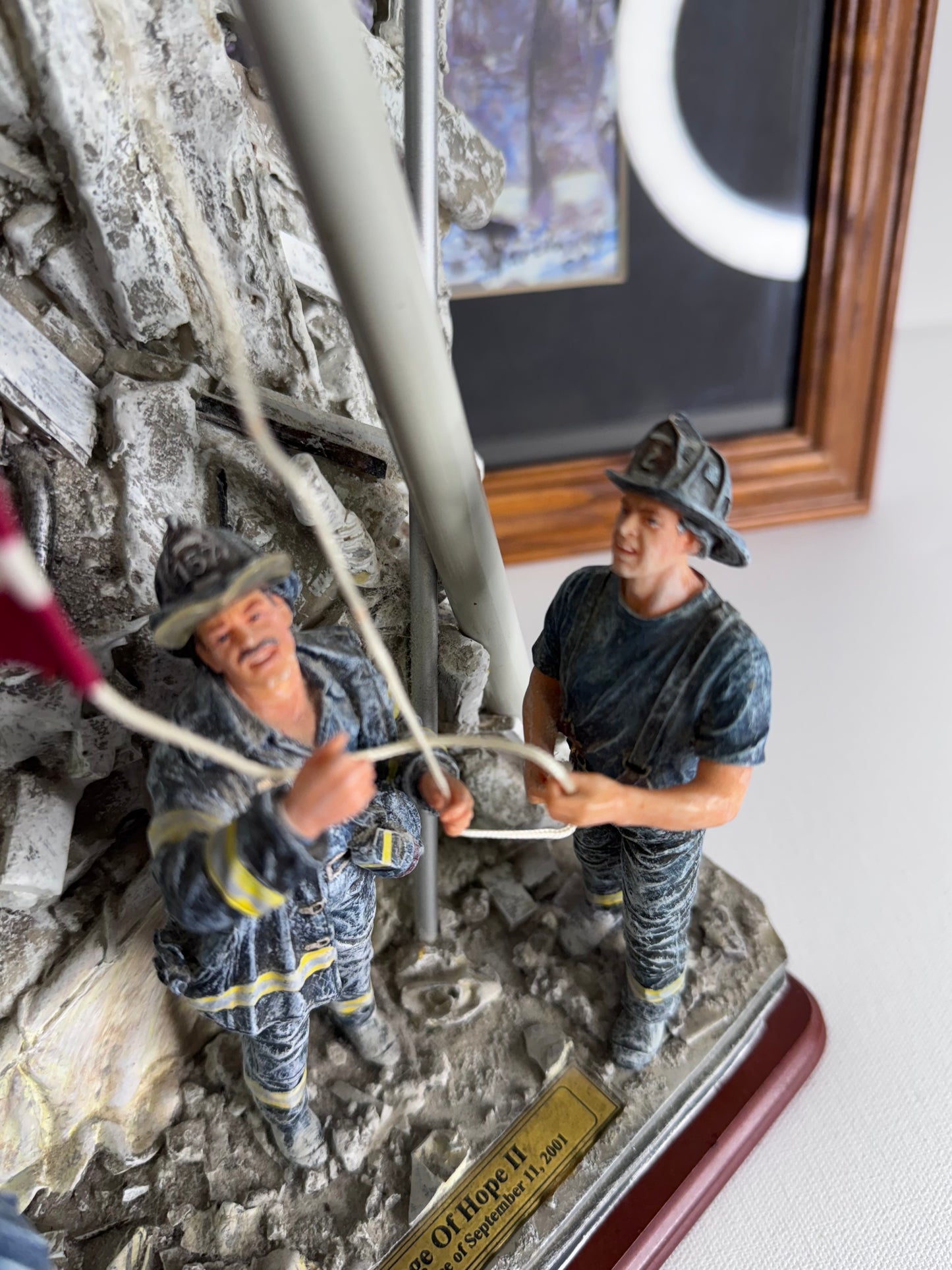 #33  Red Hats of Courage “Image of Hope II” 9/11 Firefighter Statue & Framed Print – Limited Edition 0680/2500