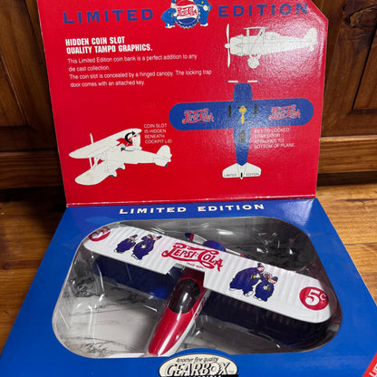 Pepsi Cola Stearman Biplane Limited Edition Coin Bank Airplane Model  4/5
