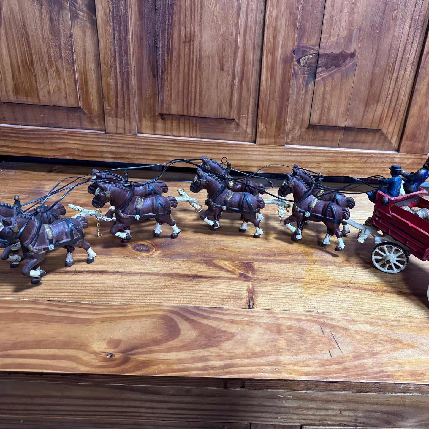 Antique Cast Iron 8 Horse Wagon Display 4/53