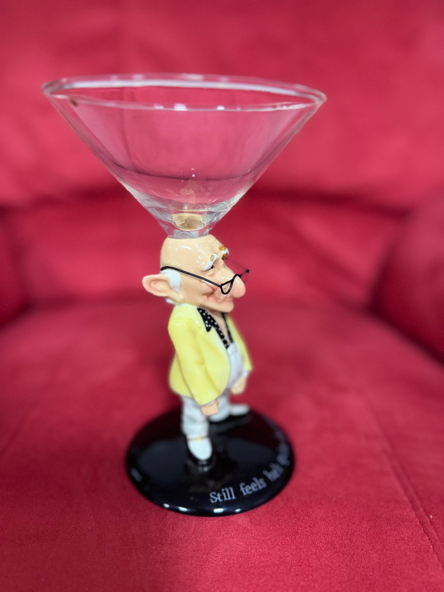 Westland Giftware Coots “Martini Stud” Novelty Martini Glass.Vintage Novelty Old Man Martini Cocktail Glass – Humorous Barware