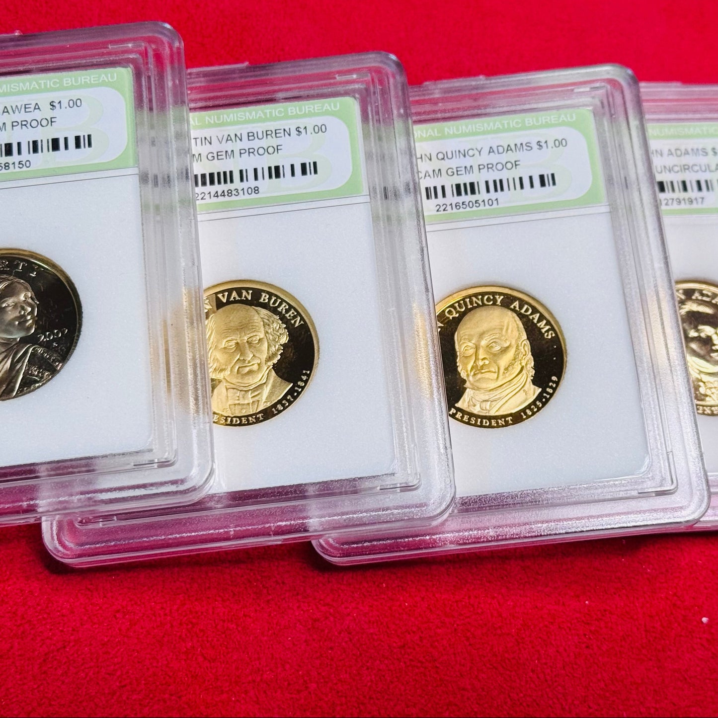 #11/8  U.S. Coin & Note Showcase — 17 Capsule Coins + Five $2 (1976) + 12 Commemorative Quarters + Bonus Packs & Mystery Pouch