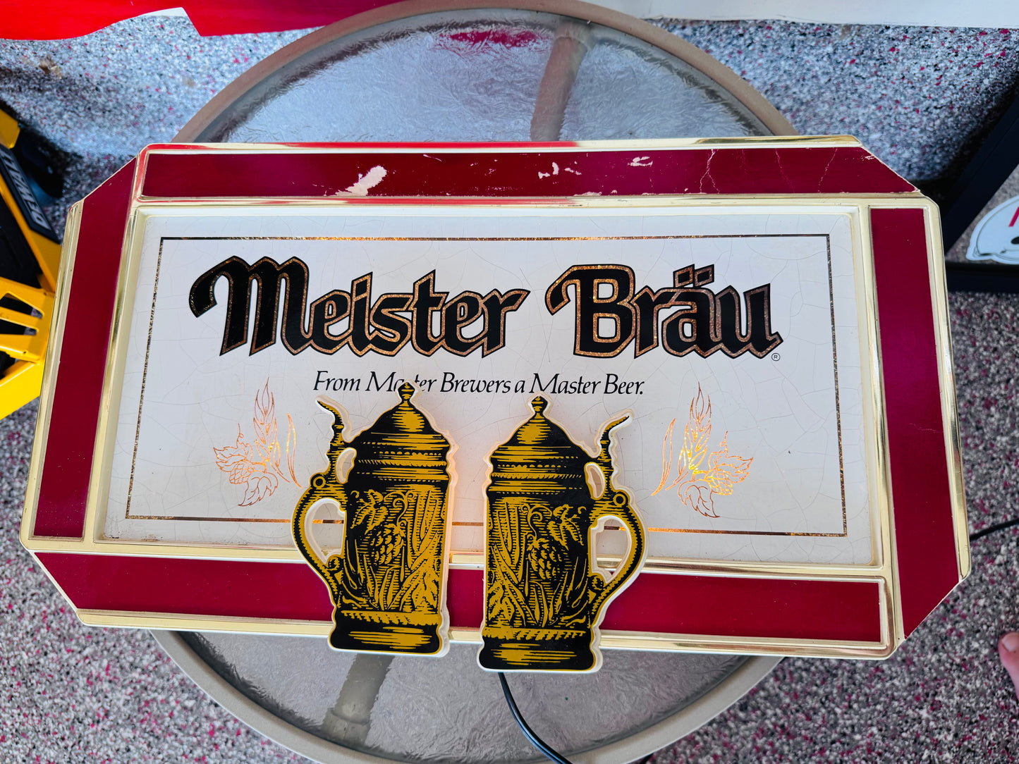 Vintage Meister Bräu Lighted Beer Sign – Collectible Bar Decor