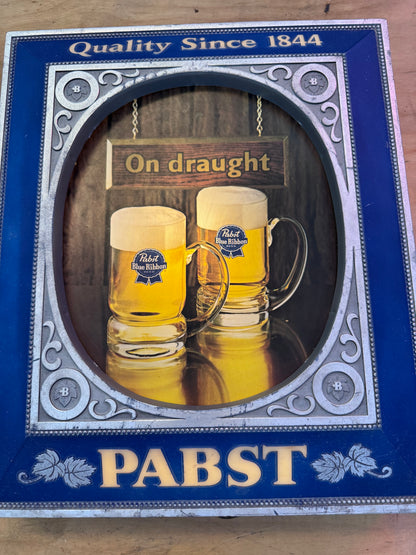 Vintage Pabst Blue Ribbon “Quality Since 1844” Lighted Sign
