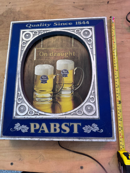 Vintage Pabst Blue Ribbon “Quality Since 1844” Lighted Sign