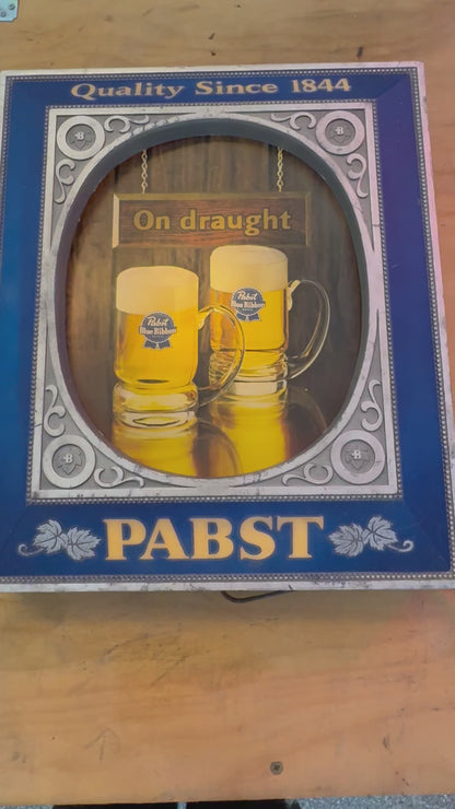 Vintage Pabst Blue Ribbon “Quality Since 1844” Lighted Sign