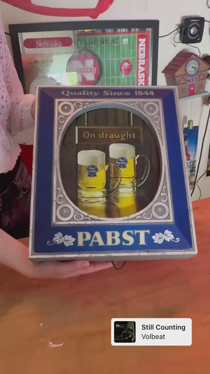 Vintage Pabst Blue Ribbon “Quality Since 1844” Lighted Sign